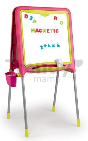 Magnetická tabuľa Activity Smoby obojstranná s 80 doplnkami ružová