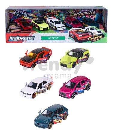 Autíčka Graffiti Giftpack Majorette kovové sada 5 autíčok v darčekovom balení dĺžka 7,5 cm 1:64
