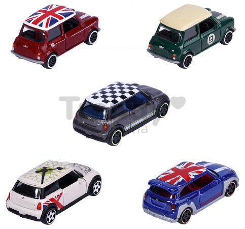 Mașinuțe Mini 5 Giftpack Majorette set metalic de 5 tipuri, în ambalaj cadou, lungime 7,5 cm, 1:64