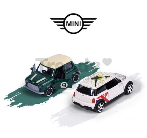 Mașinuțe Mini 5 Giftpack Majorette set metalic de 5 tipuri, în ambalaj cadou, lungime 7,5 cm, 1:64