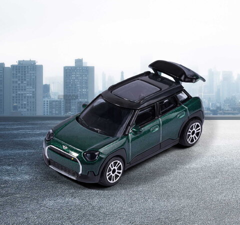 Garaj cu platformă de prezentare Mini Showroom Majorette cu model metalic de mașinuță Mini 1:64, de la 5 ani