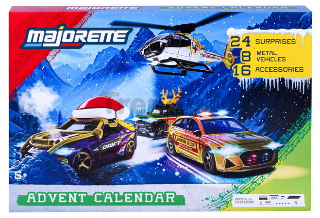 Calendar Advent cu mașinuțe Advent Calendar Mountain Rescue Majorette 8 modele și 16 accesorii