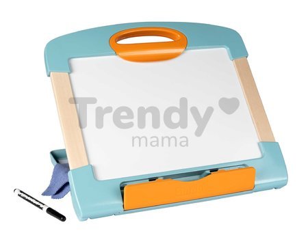 Prenosný tablet na kreslenie Modulo Slate Blue Smoby skladací so zmazateľnou fixkou handričkou a 4 papiermi