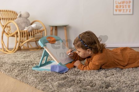 Prenosný tablet na kreslenie Modulo Slate Blue Smoby skladací so zmazateľnou fixkou handričkou a 4 papiermi