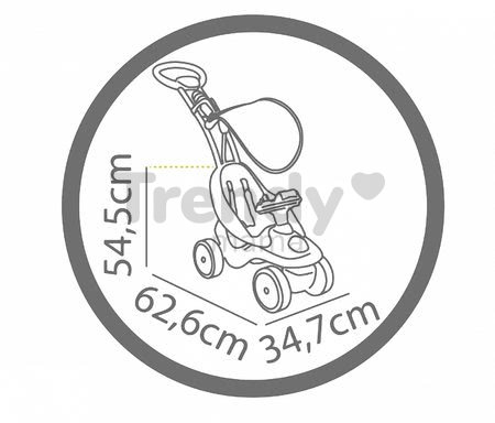 Odrážadlo Bubble Go 2v1 Smoby so strieškou a zvukom modré od 6 mes