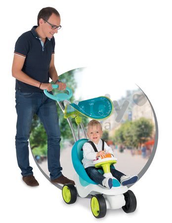 Odrážadlo Bubble Go 2v1 Smoby so strieškou a zvukom modré od 6 mes
