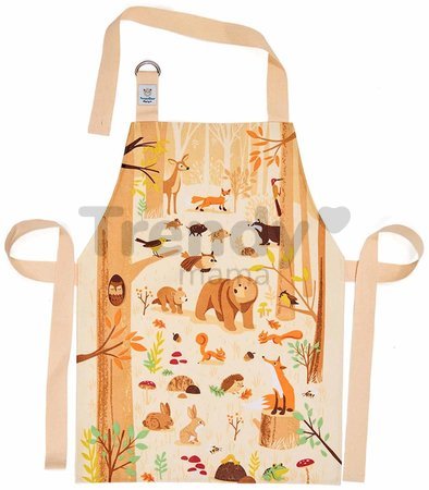 Zástera pre deti lesné zvieratká Forest Friends Apron ThreadBear s ochrannou vrstvou od 3-6 rokov