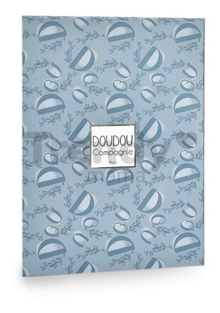 Plyšový zajačik na maznanie Bunny Comforter Blue Doudou et Compagnie v darčekovom balení modrý 29 cm od 0 mes