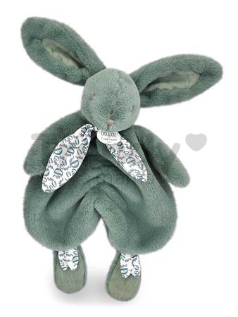 Plyšový zajačik na maznanie Bunny Comforter Sage Green Doudou et Compagnie v darčekovom balení zelený 29 cm od 0 mes