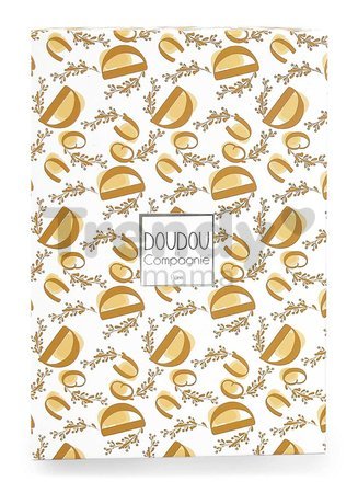 Plyšový zajačik na maznanie Bunny Comforter Ocher Doudou et Compagnie v darčekovom balení žltý 29 cm od 0 mes