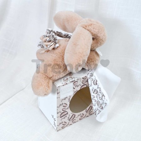 Plyšový zajačik na maznanie Lapin Doudou et Compagnie v darčekovom balení rôzne farby 16 cm od 0 mes