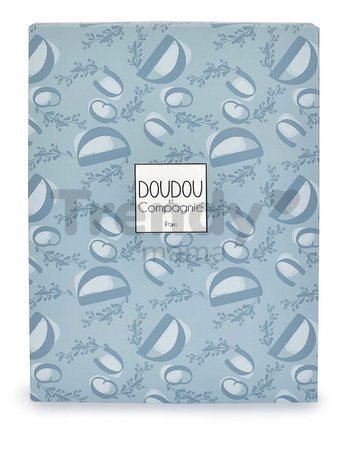 Plyšový zajačik na maznanie Bunny Comforter Blue Doudou et Compagnie v darčekovom balení modrý 18 cm od 0 mes