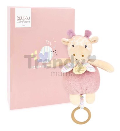 Plyšové zvieratko s melódiou Music Box Les Rikikis Doudou et Compagnie v darčekovom balení rôzne druhy 20 cm od 0 mes