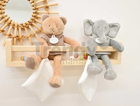 Plyšový sloník Elephant Sweety Doudou et Compagnie v darčekovom balení sivý 25 cm od 0 mes