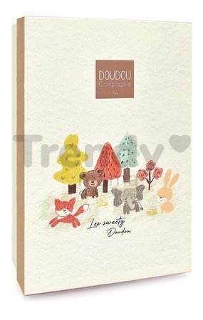 Plyšový medvedík Bear Sweety Doudou et Compagnie v darčekovom balení hnedý 25 cm od 0 mes