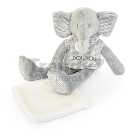 Plyšový sloník Elephant Sweety Doudou et Compagnie v darčekovom balení sivý 25 cm od 0 mes
