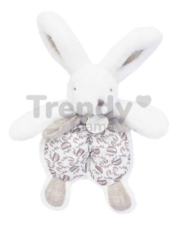 Plyšový zajačik na maznanie Bunny Comforter White Doudou et Compagnie v darčekovom balení biely 18 cm od 0 mes