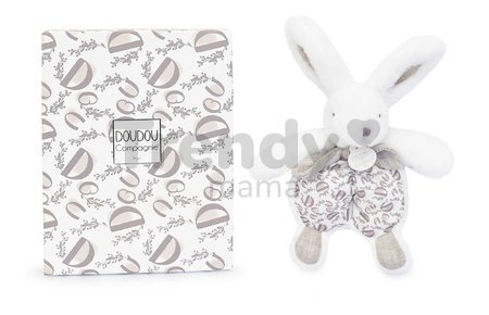 Plyšový zajačik na maznanie Bunny Comforter White Doudou et Compagnie v darčekovom balení biely 18 cm od 0 mes