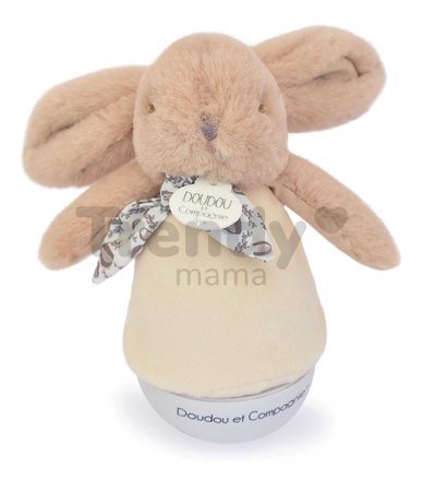 Plyšový zajačik Musical Night Light Sand Beige Doudou et Compagnie s hudbou bielym šumom a svetlom béžový 16 cm od 0 mes