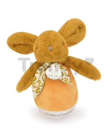 Plyšový zajačik Musical Night Light Ocher Doudou et Compagnie s hudbou bielym šumom a svetlom žltý 16 cm od 0 mes