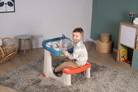 Lavica na kreslenie Magical Desk Smoby Kresli a zmaž s 3 odkladacími priestormi a 12 doplnkami od 24 mes