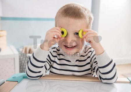 Lavica na písanie a kreslenie Modulo Space Desk Smoby magnetická/na kriedu obojstranná skladacia s 80 doplnkami