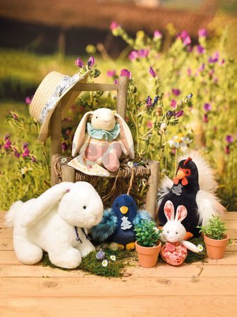 Plyšový zajačik Lapin Pop-up Doudou et Compagnie rôzne farby 20 cm od 0 mes