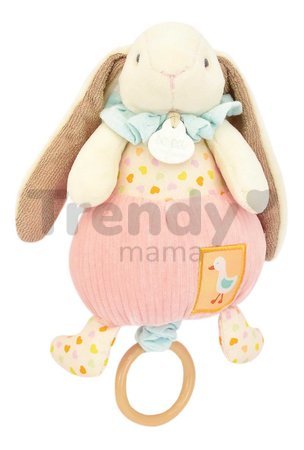 Plyšový zajačik s melódiou Lapin Ciboulette Music Box Doudou et Compagnie v darčekovom balení 20 cm od 0 mes
