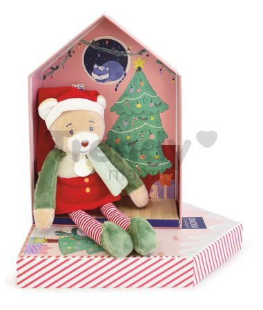 Plyšový elf medvedík Prankster Elf Cinnamon Doudou et Compagnie s domčekom 27 cm od 0 mes