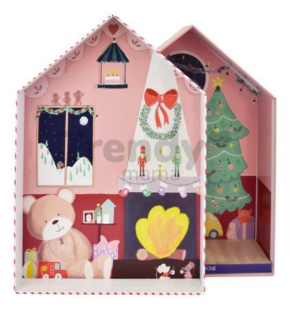 Plyšový elf medvedík Prankster Elf Cinnamon Doudou et Compagnie s domčekom 27 cm od 0 mes