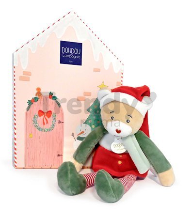 Plyšový elf medvedík Prankster Elf Cinnamon Doudou et Compagnie s domčekom 27 cm od 0 mes