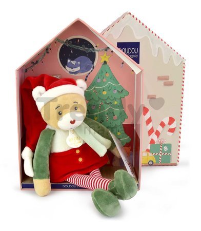 Plyšový elf medvedík Prankster Elf Cinnamon Doudou et Compagnie s vianočným motívom 40 cm od 0 mes