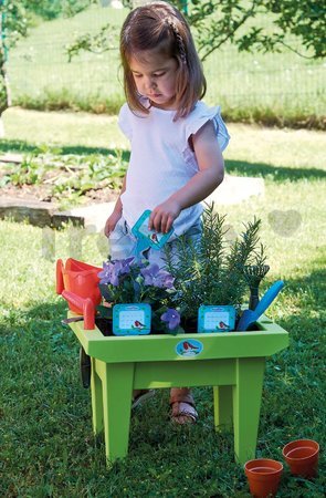 Stôl pre záhradníka The Flower Box Garden&Seasons Écoiffier s náradím a doplnkami od 18 mes