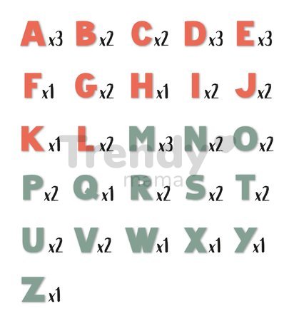 Magnetické písmenká veľké ABC Magnetic Letters Smoby dvojfarebné 48 kusov