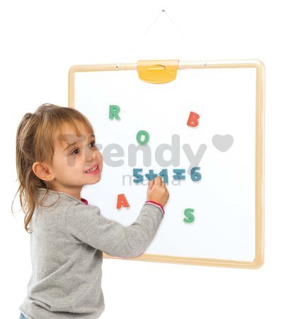 Magnetické písmenká ABC a Čísla Magnetic Letters&Numbers Smoby so znakmi dvojfarebné 72 kusov