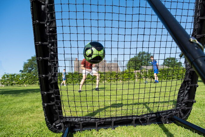 Odrazová sieť futbalová Kickback rebounder L Exit Toys veľká polohovateľná oceľový rám 124*124 cm ET43031010