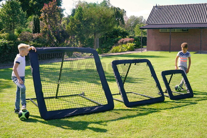 Odrazová sieť futbalová Kickback rebounder L Exit Toys veľká polohovateľná oceľový rám 124*124 cm ET43031010