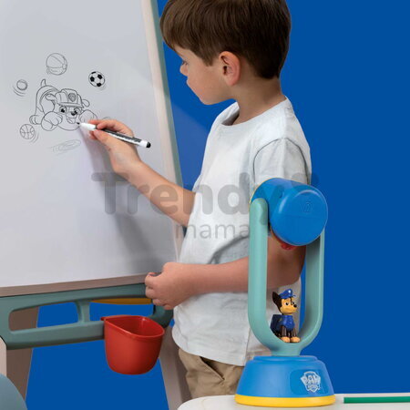 Kreslenie so svetelným projektorom Paw Patrol Drawing Projector Smoby s 2 modulmi s nastaviteľnou hĺbkou ostrosti 128 doplnkov od 4 rokov