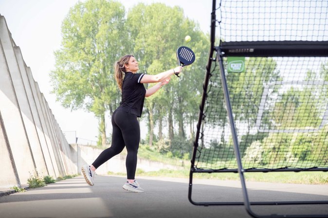 Odrazová sieť na padel Smash Padel Rebounder Exit Toys tréning techník a úderov s nastaviteľným napätím siete