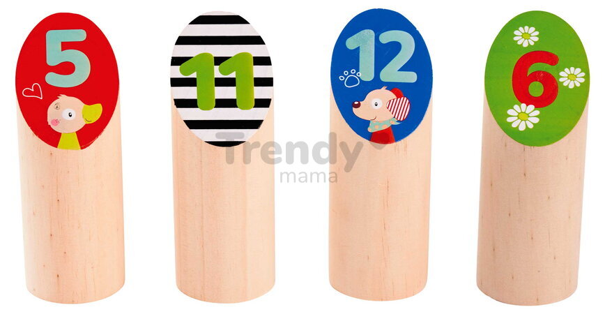 Drevená hra s hádzaním kolíkov Throwing Game Sticks Outdoor Eichhorn 13 kolíkov s priemerom 45 mm od 3 rokov EH4464