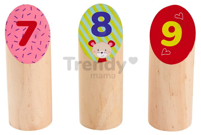 Drevená hra s hádzaním kolíkov Throwing Game Sticks Outdoor Eichhorn 13 kolíkov s priemerom 45 mm od 3 rokov EH4464