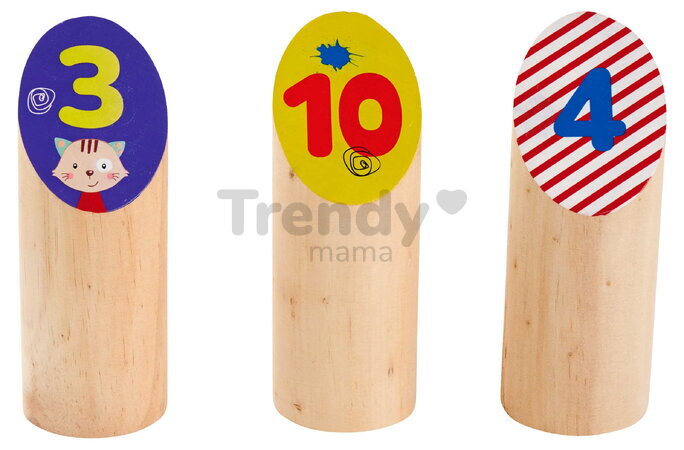 Drevená hra s hádzaním kolíkov Throwing Game Sticks Outdoor Eichhorn 13 kolíkov s priemerom 45 mm od 3 rokov EH4464