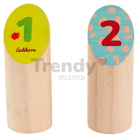 Drevená hra s hádzaním kolíkov Throwing Game Sticks Outdoor Eichhorn 13 kolíkov s priemerom 45 mm od 3 rokov EH4464