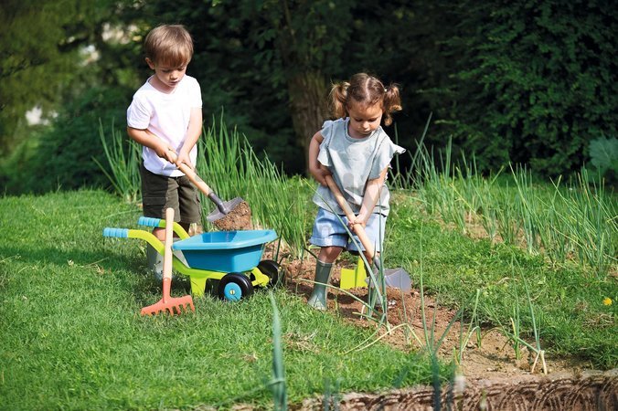 Fúrik so záhradným náradím Deluxe Garden&Seasons Écoiffier s krhličkou od 18 mes