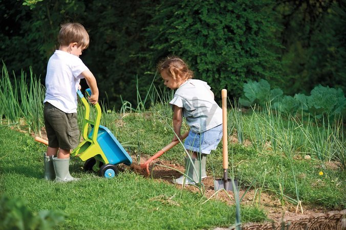 Fúrik so záhradným náradím Deluxe Garden&Seasons Écoiffier s krhličkou od 18 mes