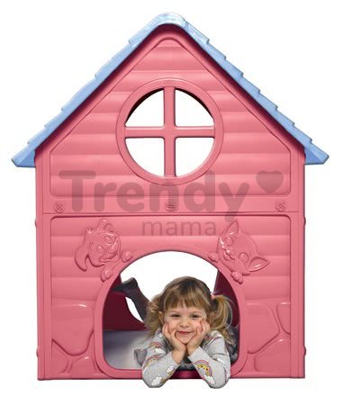 Záhradný domček My First Playhouse Dohány ružový s kvetinkou na streche od 24 mes