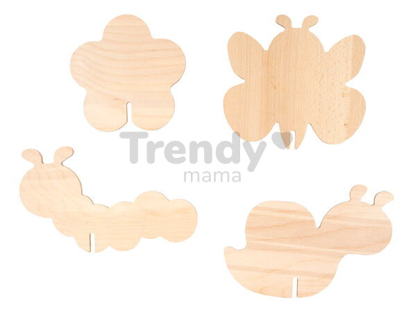 Drevené kolíky do kvetináča Outdoor Flowerpot Stickers Eichhorn 8 dielov so štetcom a farbou na vymaľovanie