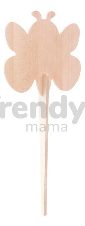 Drevené kolíky do kvetináča Outdoor Flowerpot Stickers Eichhorn 8 dielov so štetcom a farbou na vymaľovanie