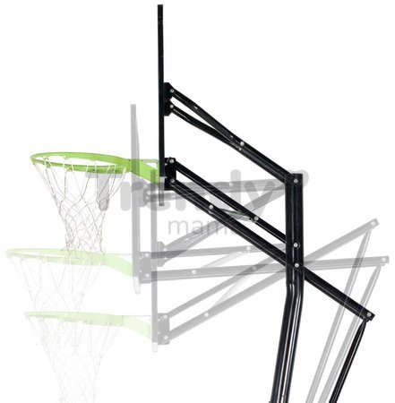 Basketbalová konštrukcia s doskou a flexibilným košom Galaxy Inground basketball Exit Toys oceľová uchytenie do zeme nastaviteľná výška