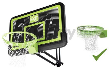 Basketbalová konštrukcia s doskou a flexibilným košom Galaxy wall mount system black edition Exit Toys oceľová uchytenie na stenu nastaviteľná výška